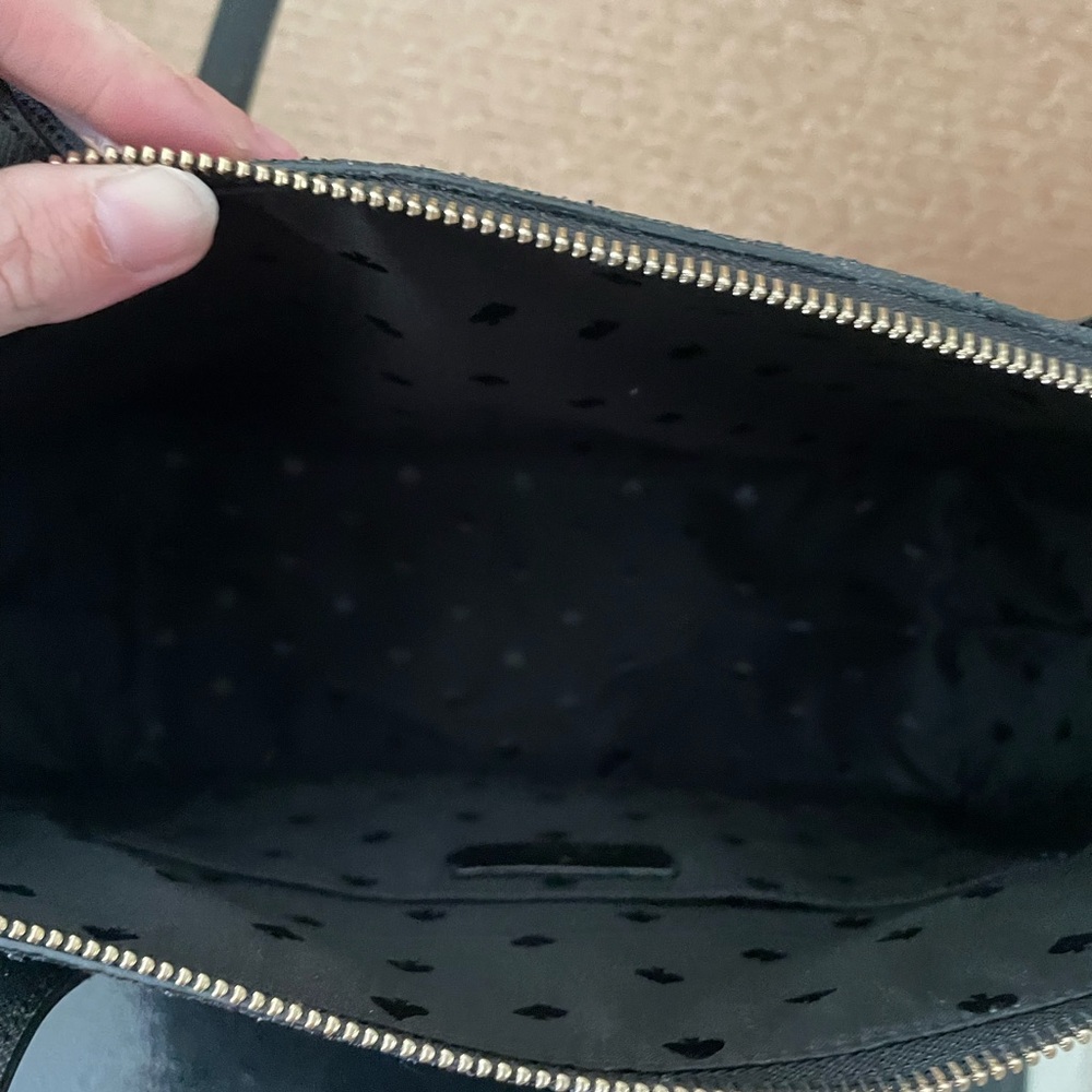 Kate Spade Flash Black Glitter Saffiano Pvc Shoulder Tote Bag Handbag Purse - Picture 4 of 8